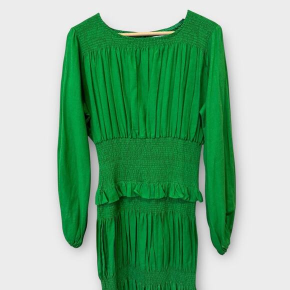 Oríré Gale Smocked Long Sleeve Tiered Maxi Dress Size US/4 - Picture 6 of 14